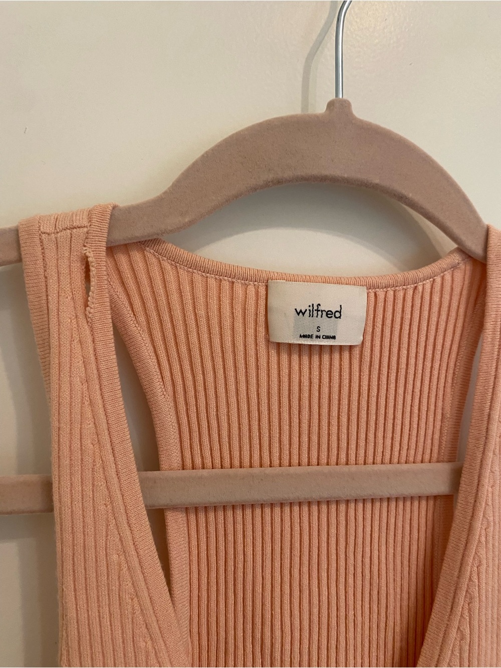 Wilfred Peach Ribbed Button-Front Tank - Picture 2 of 2